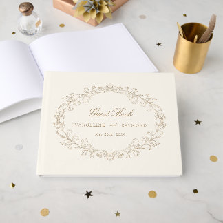 Livre D'or Cadre de mariage baroque orné romantique