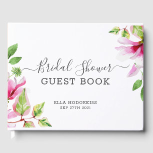 Livre D'or Cadre floral magnolia rose