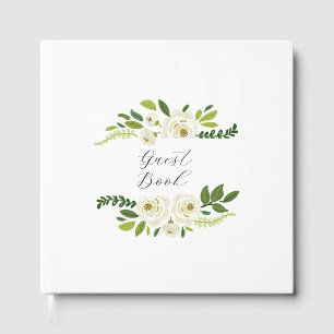 Livre D'or Cadre Floral Rose Blanche Luxe