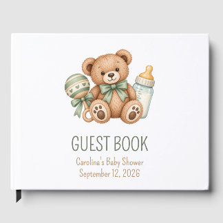 Livre D'or Cahier de signatures de la baby shower avec un our