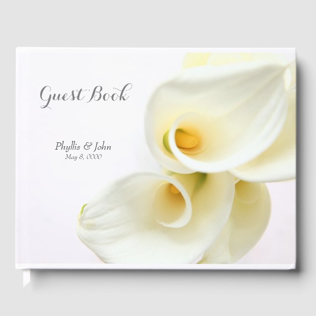 Livre D'or Calla lys au-dessus de closeuse (Recto)