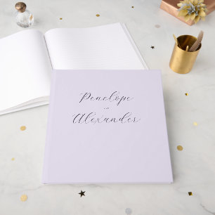 Livre D'or Calligraphie Lavande Sereine