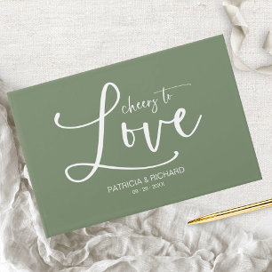 Livre D'or Calligraphie Moderne À la Santé de l'Amour Mariage