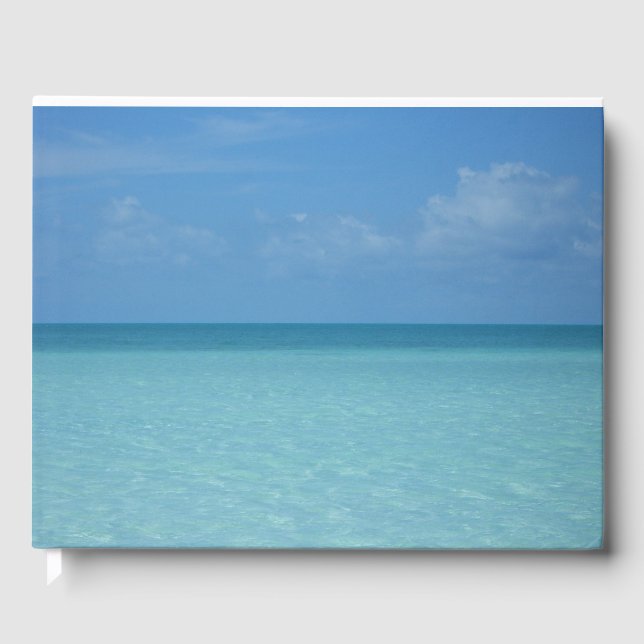 Livre D'or Caraïbes Horizon Tropical Turquoise Bleu (Recto)