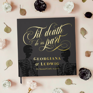 Livre D'or Carré Til Death Do Us Part Skeletons Goth Mariage