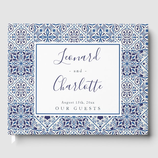 Livre D'or Carreaux bleus Mariages clients Réserver (Recto)