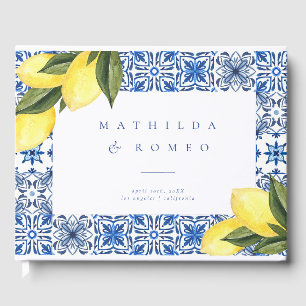 Livre D'or Carrelage bleu méditerranéen et mariage d'agrumes