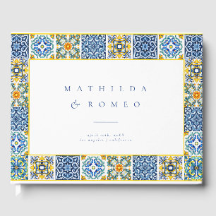 Livre D'or Carrelage bleu méditerranéen et mariage d'agrumes