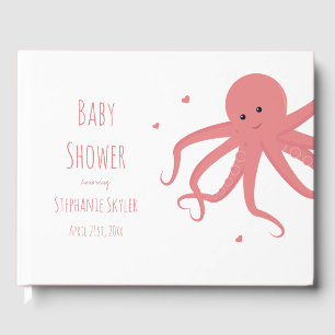 Livre D'or Cartoon Coeur octopus mignon Baby shower rose