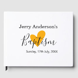 Livre D'or Catholic baptism kids modern simple QR minimal
