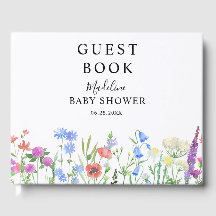 Célébration de Baby Shower Fleur Sauvage Multicolo