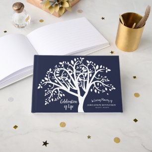 Livre D'or Célébration de la vie Arbre blanc Personnalisé