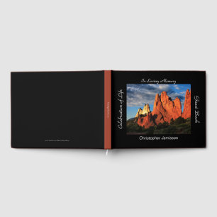 Livre D'or Célébration de la vie, nom, Towering Red Peaks Roc