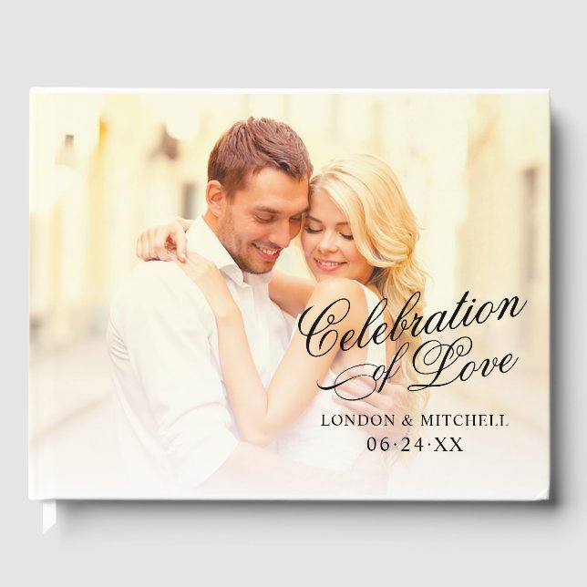 Livre D'or Célébration de l'amour noir Script Mariage photo (Recto)