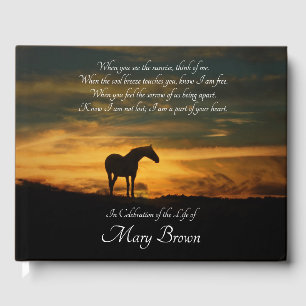 Livre D'or Célébration spirituelle de la vie Cheval et Couche