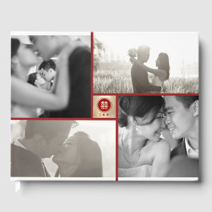 Livre D'or Cercle Double Bonheur 4 Photo Mariage chinois