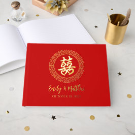 Livre D'or Cérémonie du thé chinois mariage cadre circulaire