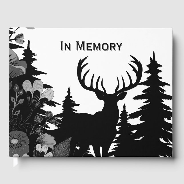 Livre D'or Cerf avec grand rack hors de la mémoire de la forê (Recto)