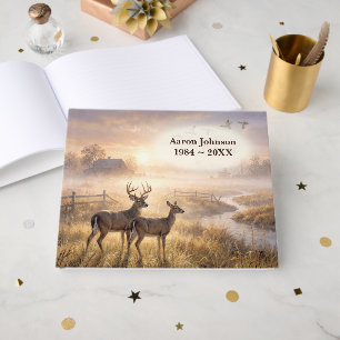 Livre D'or Cerfs et canards dans la brume matinale