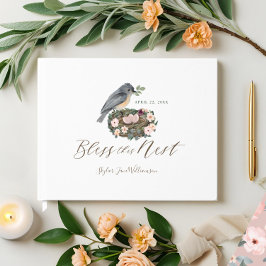Livre D'or C'est un Baby shower de nid d'oiseaux floraux