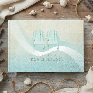 Livre D'or Chaises Adirondack de maison de plage bleu aqua ID