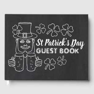 Livre D'or Chalkboard Leprechaun, Saint Patrick's Day
