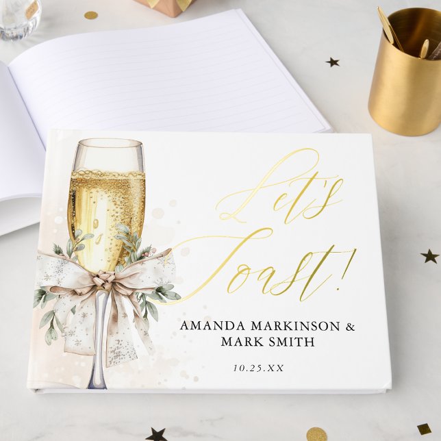 Livre D'or Champagne Trinquons au Mariage de l'Hiver (Créateur téléchargé)
