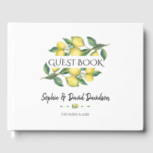 Livre D'or Charme Aquarelle Citron Wedding planner tropical