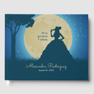Livre D'or Charro Silhouette avec Lune Quinceanera