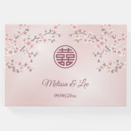 Livre D'or Cherry Blossom Dusty Mariage chinois rose