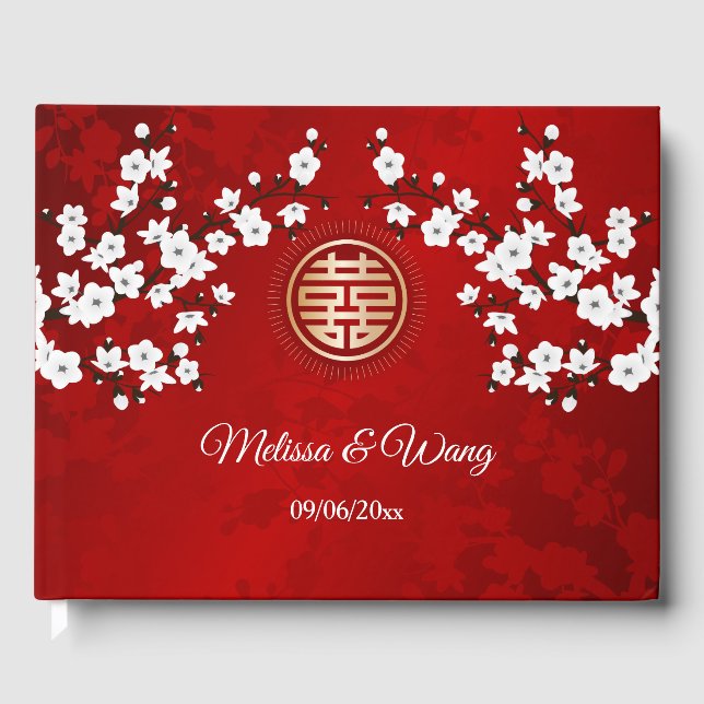 Livre D'or Cherry Blossom Mariage chinois (Recto)
