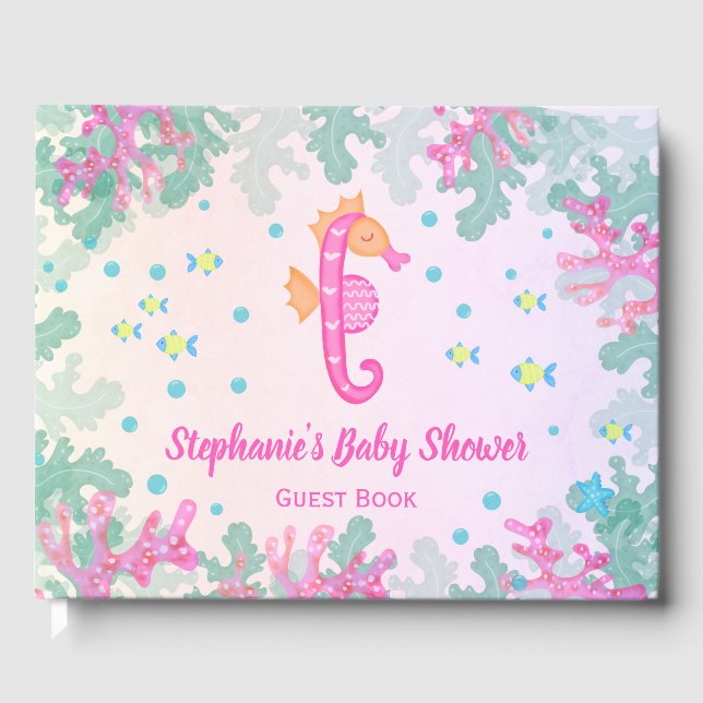 Livre D'or Cheval Sous Le Baby shower De Mer (Recto)