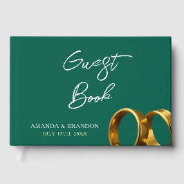 Livre D'or Chic Emerald Green Gold Rings Mariage