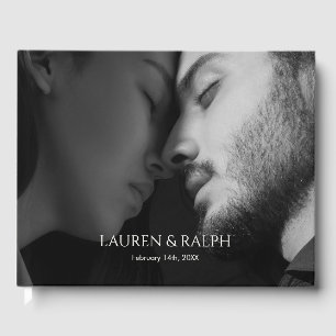 Livre D'or Chic noir et ivoire Couple Monogramme