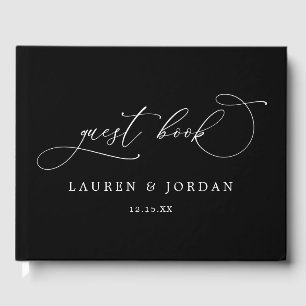Livre D'or Chic Photo moderne Mariage noir & blanc
