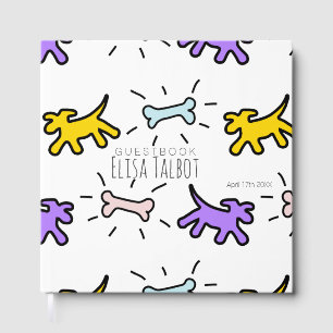 Livre D'or Chiens Bones Graffiti Style Anniversaire de enfant