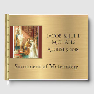Livre D'or Chimmer d'or catholique traditionnel Mariage