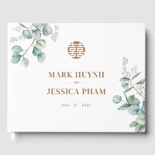 Livre D'or Chinois Eucalyptus Double Bonheur/Chanson Hy