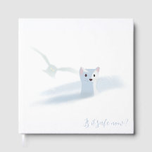 Chouette neigeuse et une belette blanche