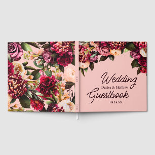 Livre D'or Chrysanthème romantique sur rose arachnéen