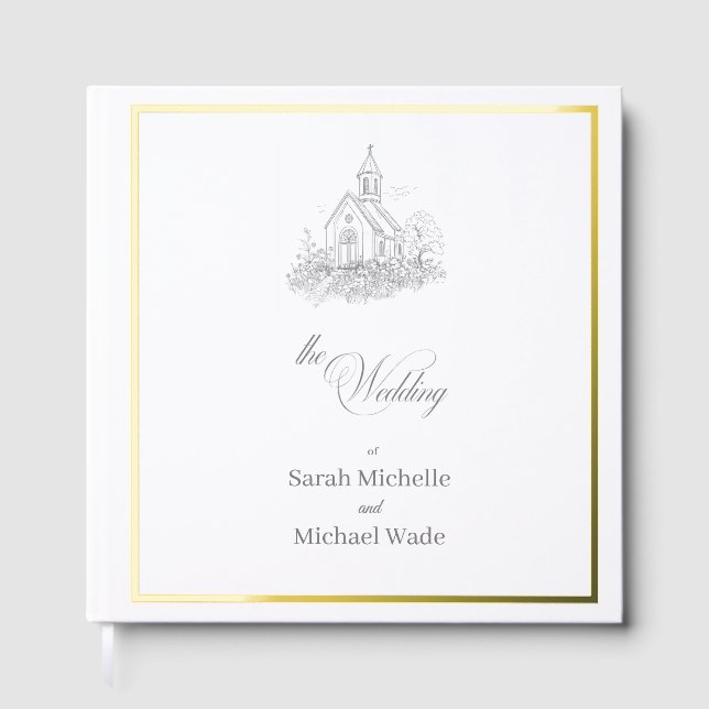 Livre D'or Church Calligraphy Wedding (Recto)