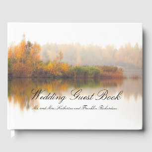 Livre D'or Chutes colorées Arbres Waterfront Mariage rustique