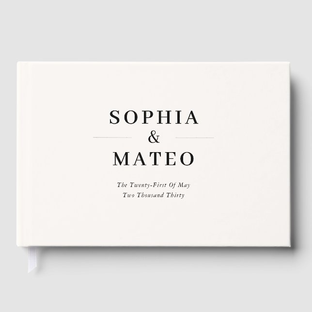 Livre D'or Classic Elegant Photo Wedding (Recto)