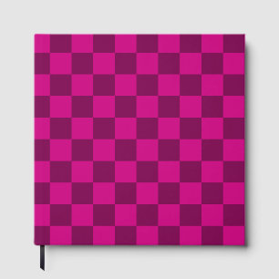 Livre d'or classique à carreaux magenta visuel