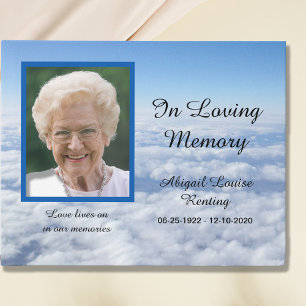 Livre D'or Clouds Photo Memorial ou Funeral Guest Book