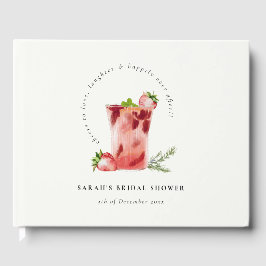 Livre D'or Cocktail Mariage Rose Fruité Shower de Mariée