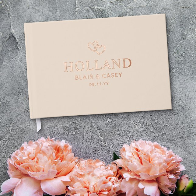 Livre D'or Coeurs amandiers bloqués Mariage romantique (Créateur téléchargé)