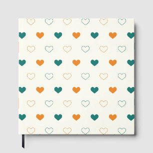 Livre D'or Cœurs charmants / crème orange vert