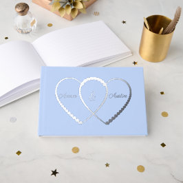 Livre D'or Coeurs unis d'argent