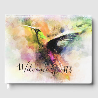 Livre D'or Colibri à l'aquarelle 
